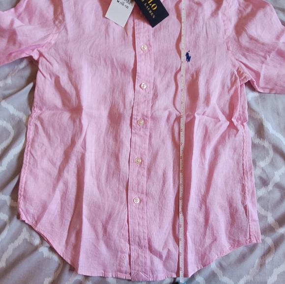 Girl's Ralph Lauren button down shirt, pink. Size 10. New with tags - Picture 3 of 6